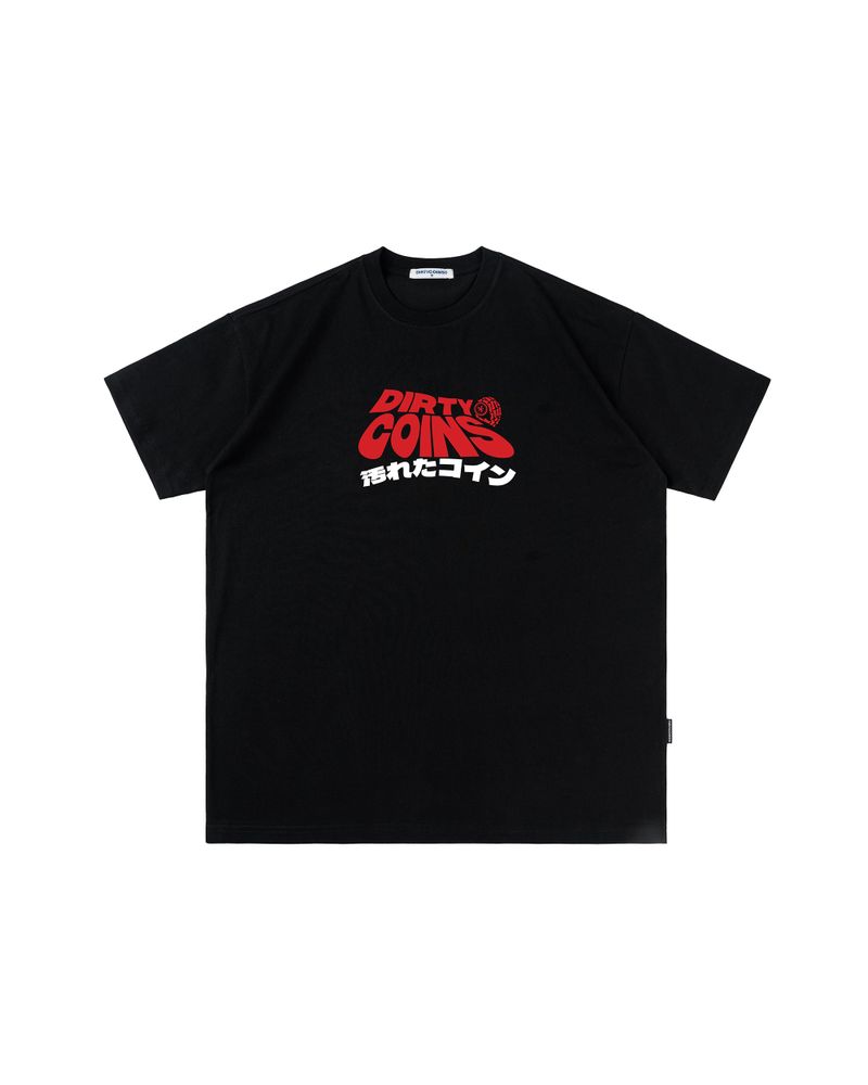 DirtyCoins(ダーティーコインズ)の「DirtyCoins Wavy Logo T-Shirt - Black(Tops)」