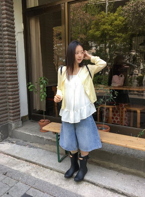 Yudan Denim Bermuda Pants