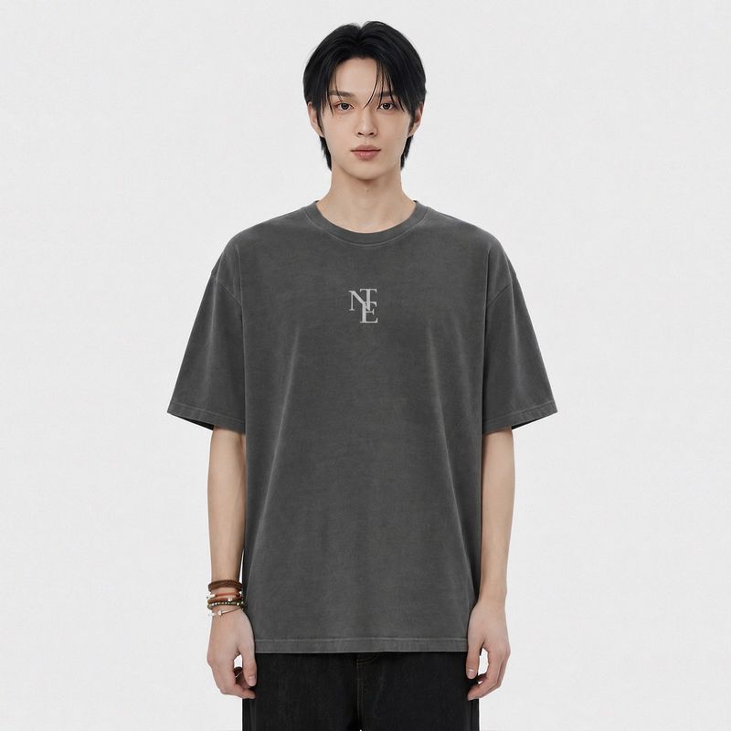 NTET（エヌティーイーティー）の「NTE monogram pigment-dyed short-sleeve t-shirt (3color)（Tops）」