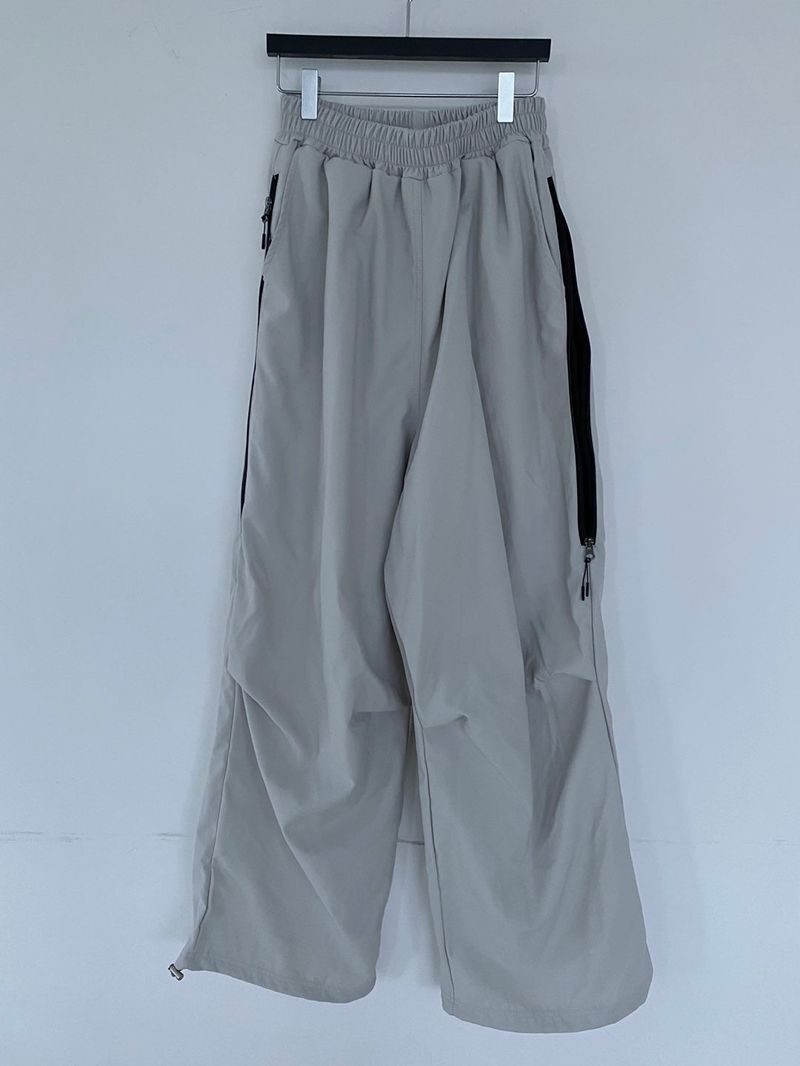 Color color zipper balloon pants 2C