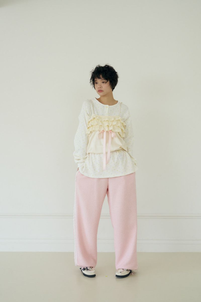 POPPY TWEED PANTS (PINK)