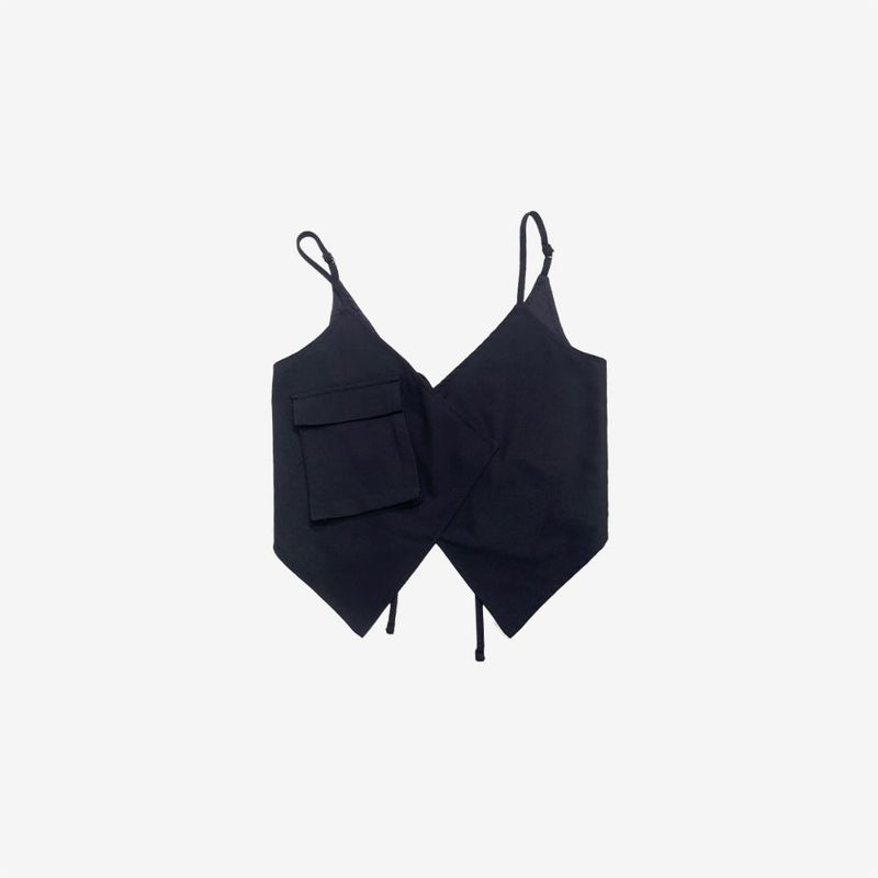 Ronane String Pocket Unbalanced Vest