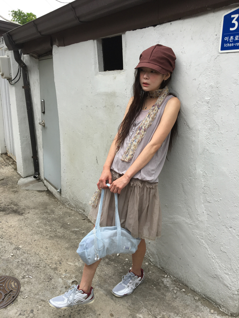 Coined layer sleeveless top (3color)