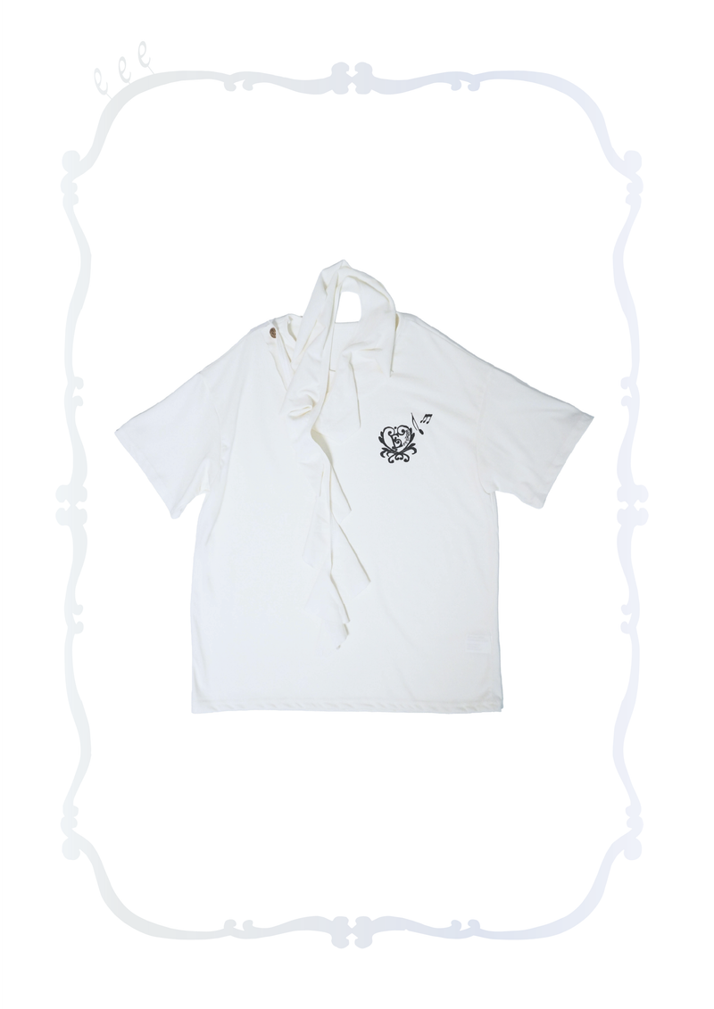 Club E Scarf Tee (White)