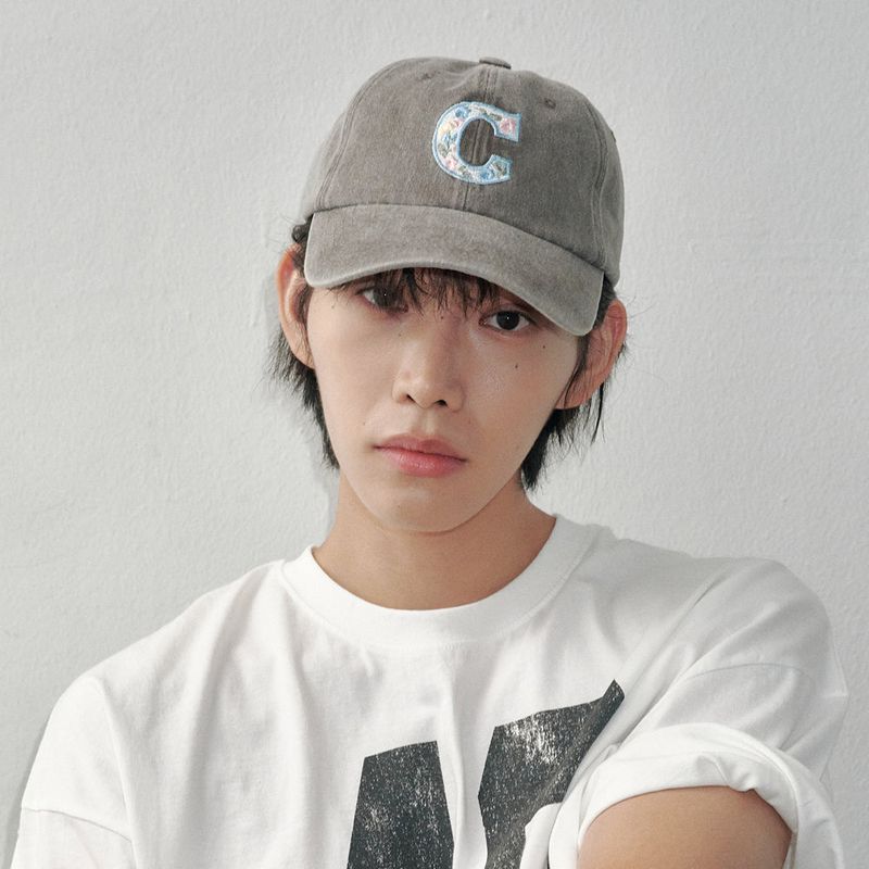 Flower C Washing Ball Cap (Brown)