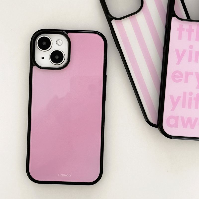 glossy glass bumper case (pink)