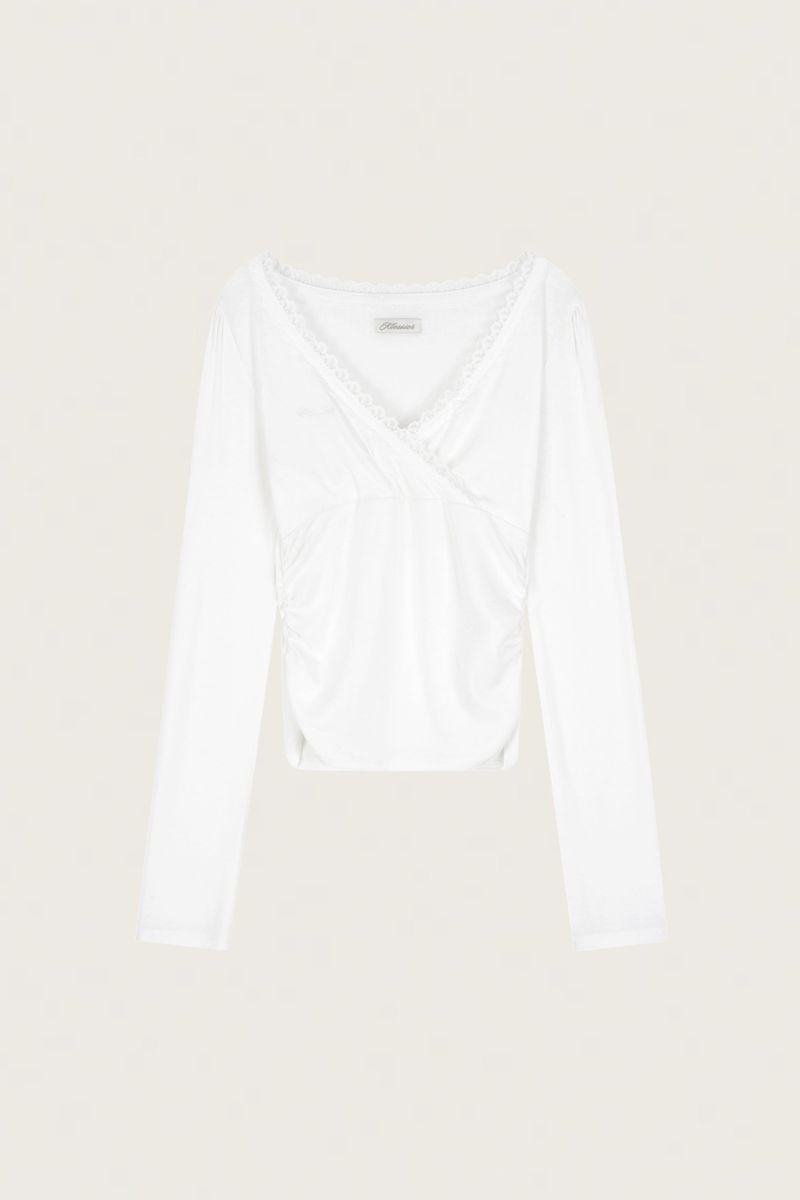 Vivienne Ballet Lace Top, White