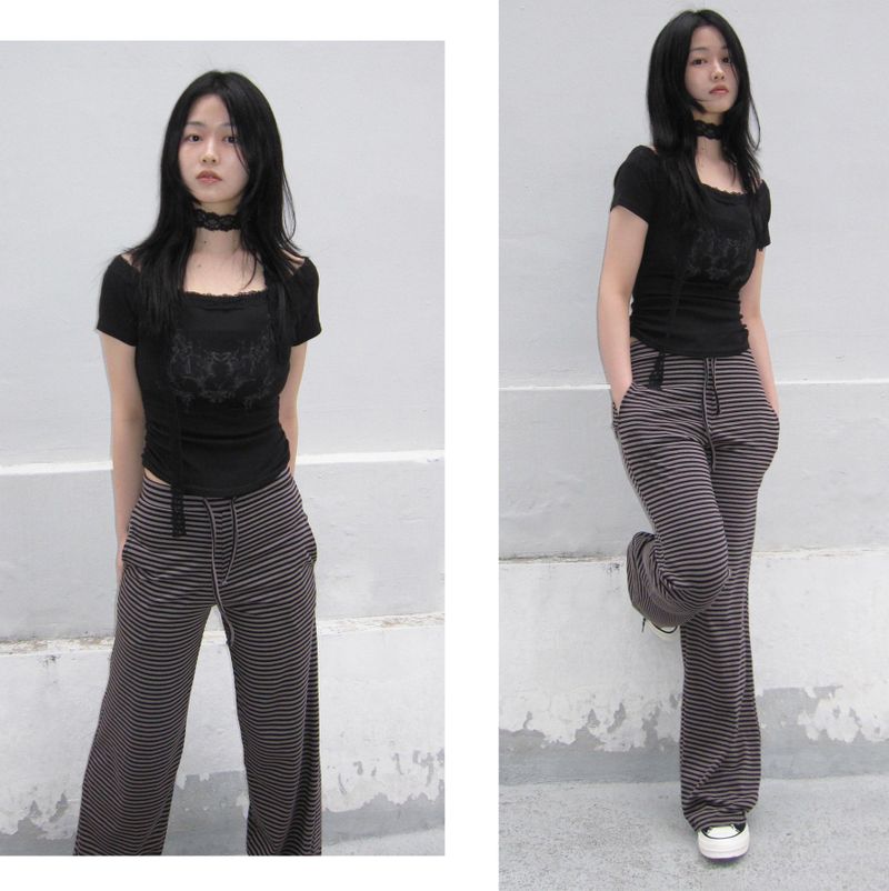 Stripe Slim Pants (3c)