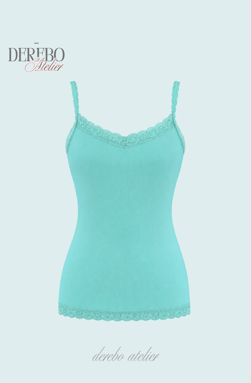 Mint Core Lace Sleeveless Top