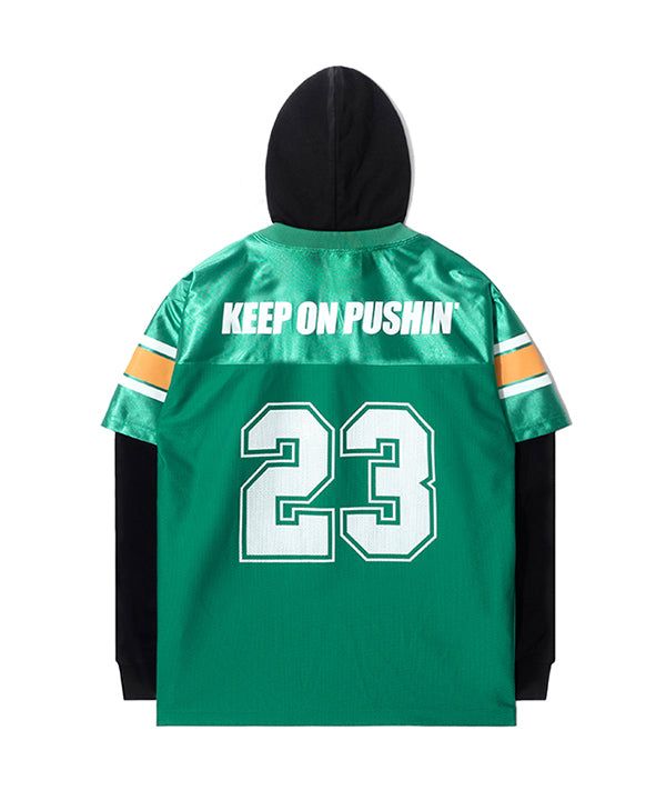 OC Football Layered Hoodie Jersey (Green)