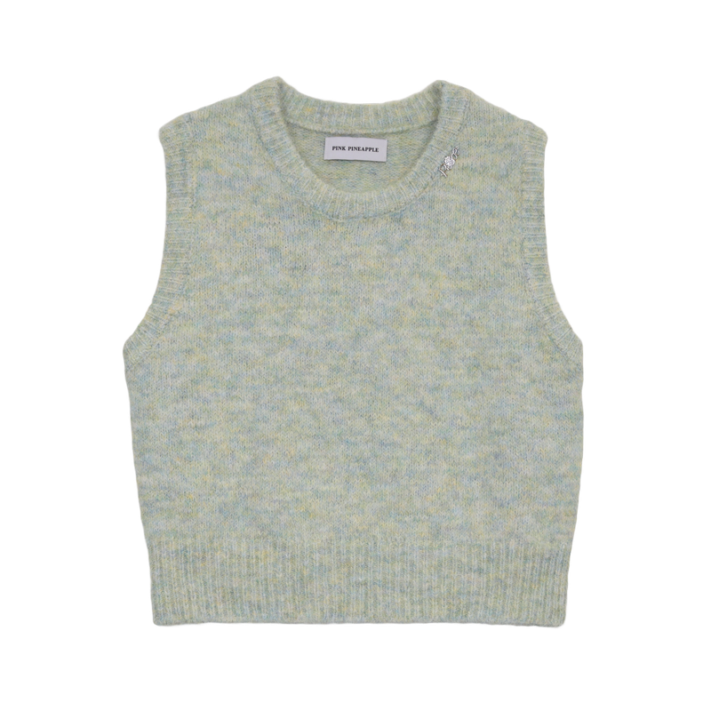 FLUFFY KNIT VEST (2 COLORS)