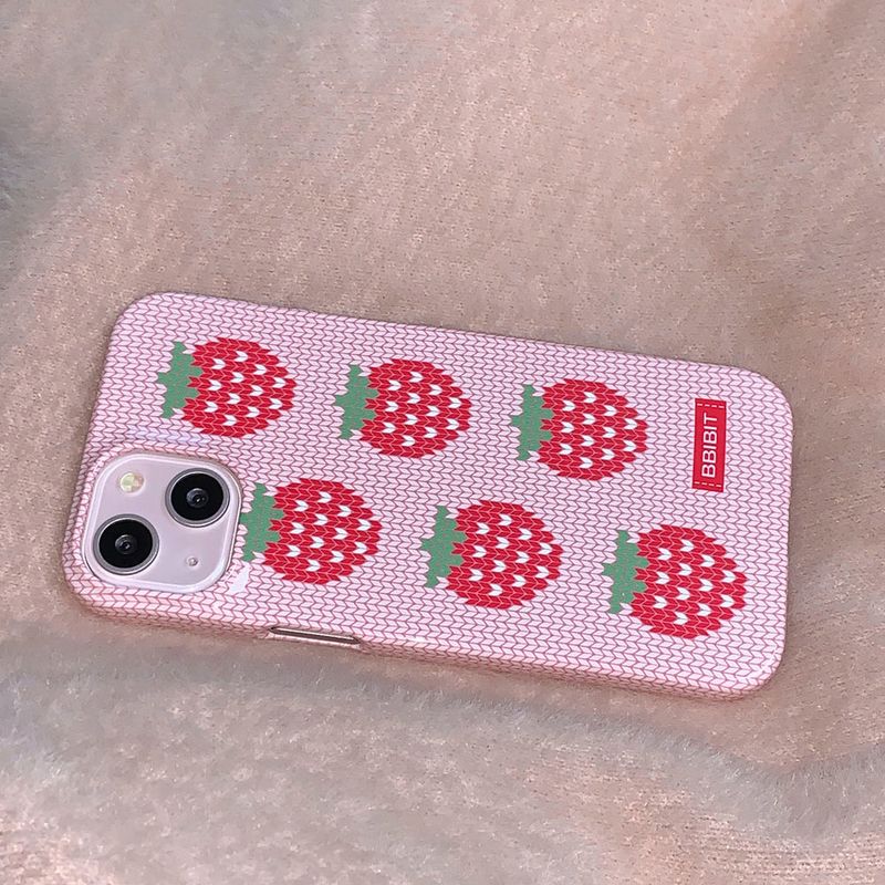 Strawberry Knit Hard Case (Glossy)