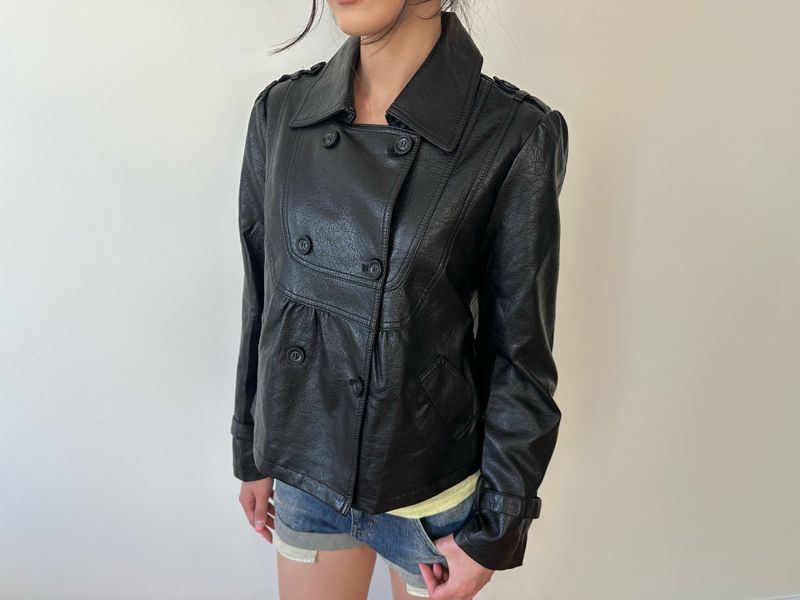mini leather jacket