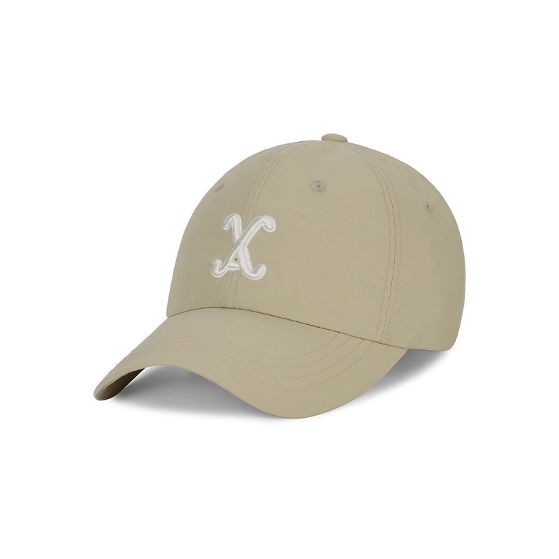 VA Curved Logo Nylon Ball Cap / Lightbeige