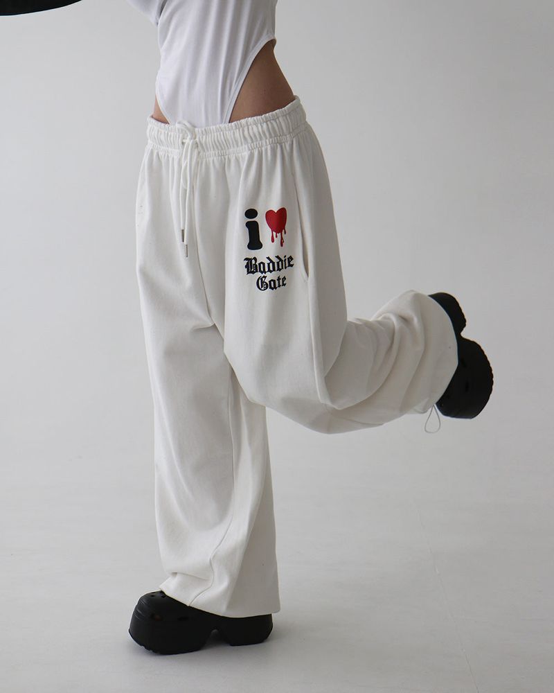 I Love Jogger Wide Pants