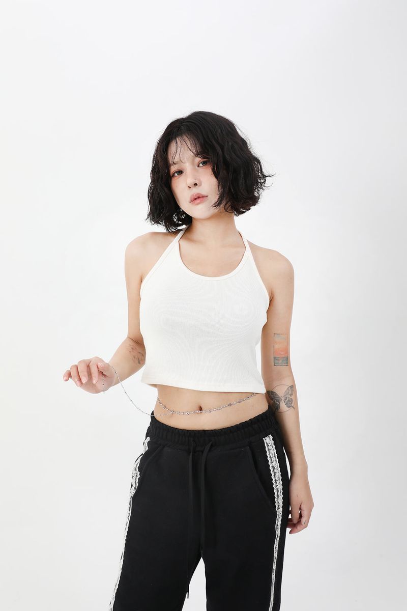 Haulter Neck Mute Cardigan SET