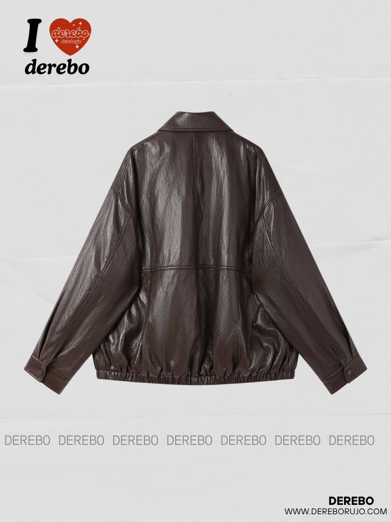 Heritage Quilting Half Leather Coat Jacket