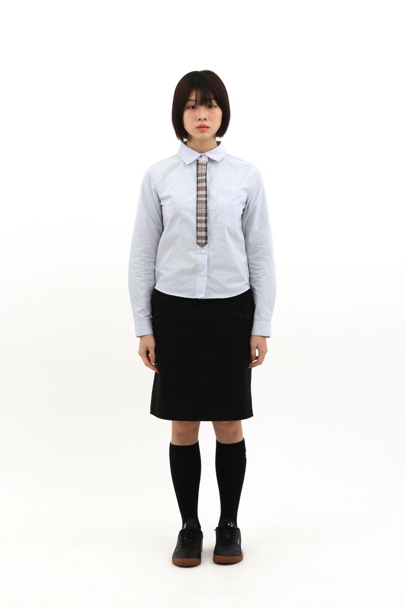 1/2  ROUX BASE SCHOOL TIE SHIRTS (SKY)
