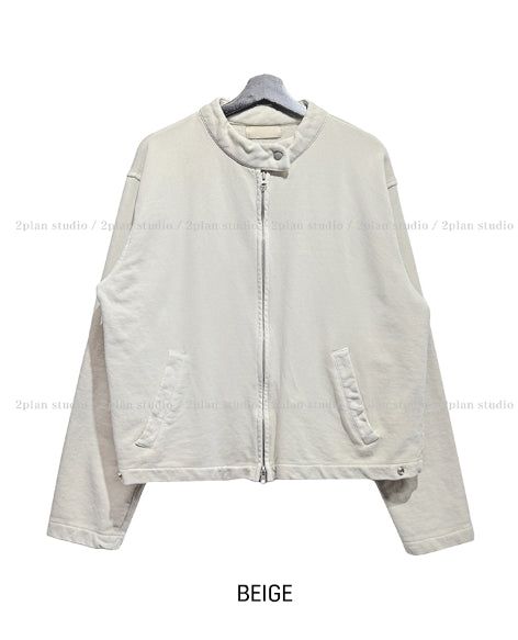 Beuel Pigment Snap Semi Crop Zip Up