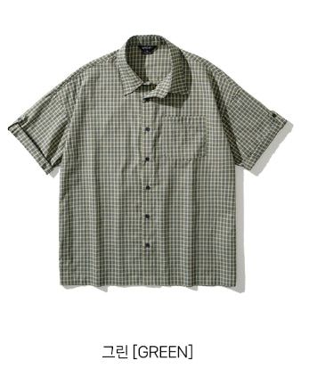 26SS★ Picnic Roll-up Check Short Sleeve Shirt