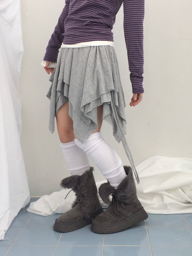 ribbonline wave skirt