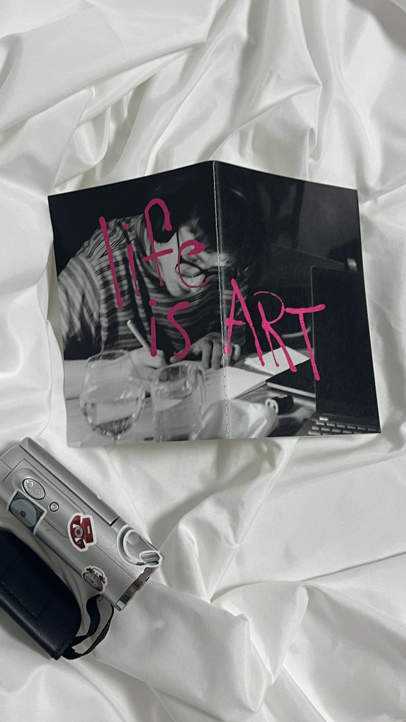  A6 NOTEBOOK - LIFE IS ART (stitch binding)