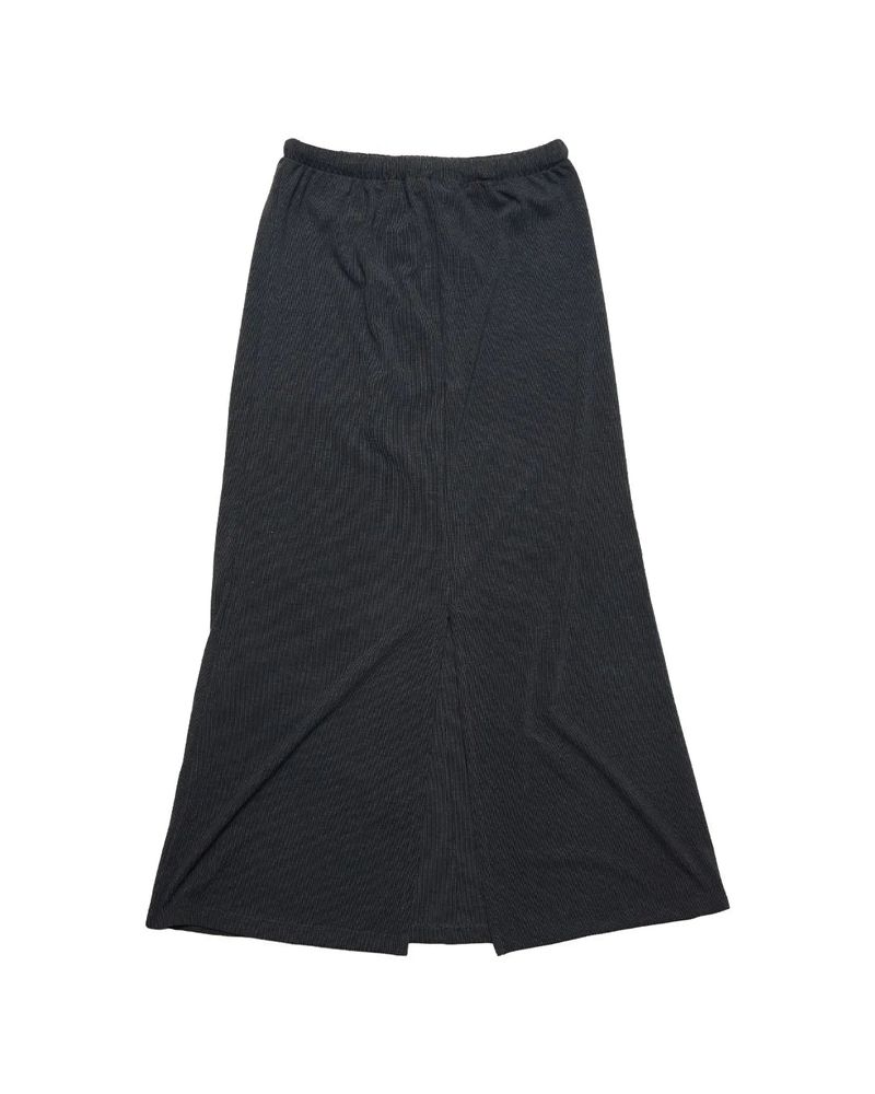 RAW EDGE LONG SKIRT (BLACK) WOMENS