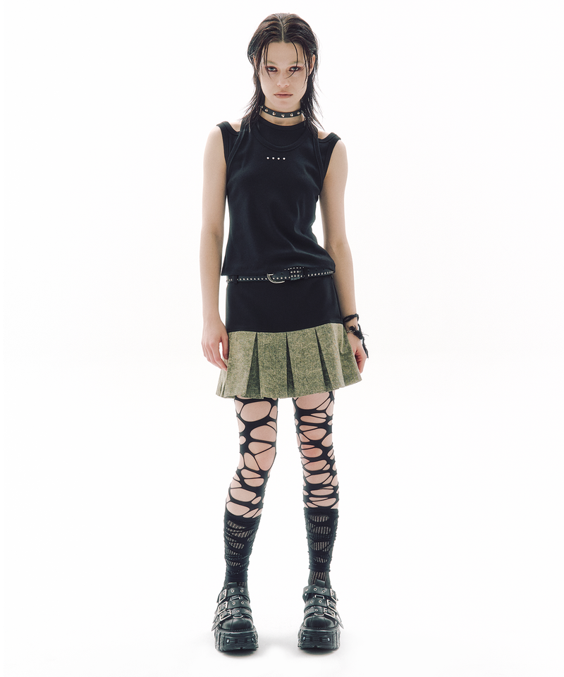 INDUCED OVERLAP SLEEVELESS