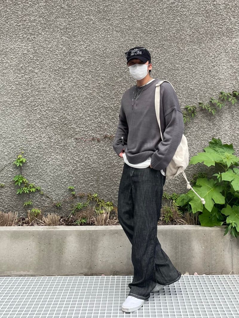MOCA ROUND BUTTON KNIT(6COLOR)