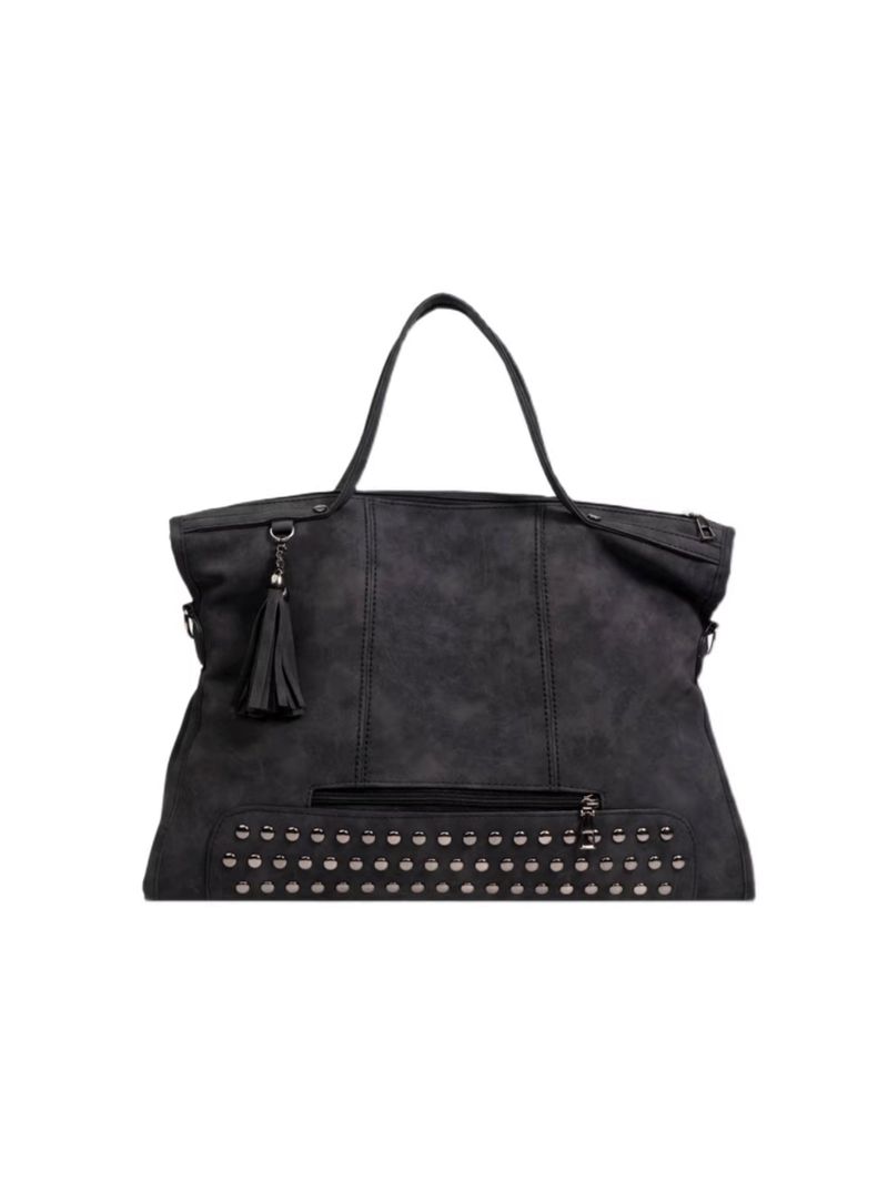 stud big shoulder bag