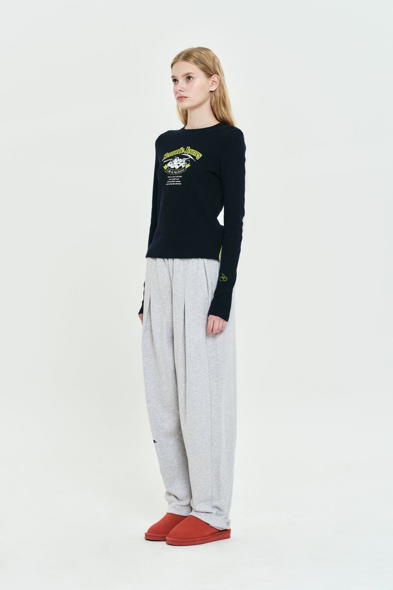 ELBOW POINT WAFFLE LONG SLEEVE [DARK NAVY]