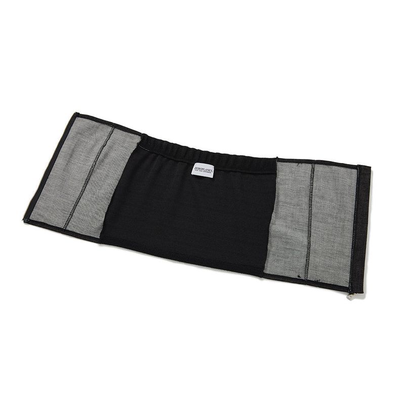 デニムニットブロックチューブトップ / Denim Knit Blocking Top [BLACK]
