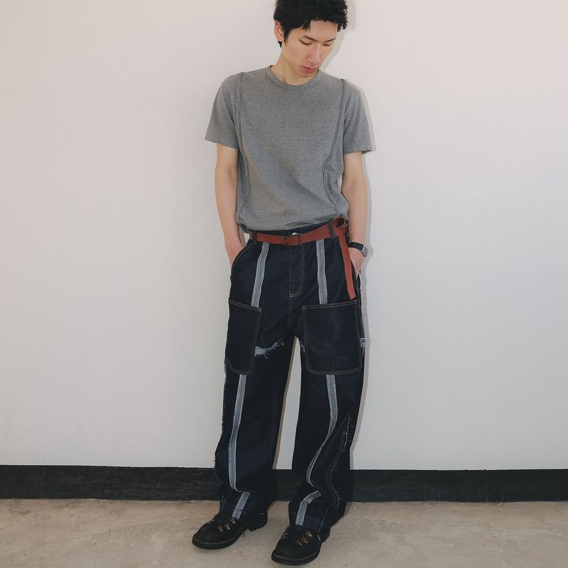 12.5oz flaw denim pants / Indigo