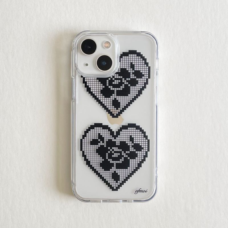 ofmoi（オブモイ）の「black heart lace jellhard phone case（Smartphone Accessories）」