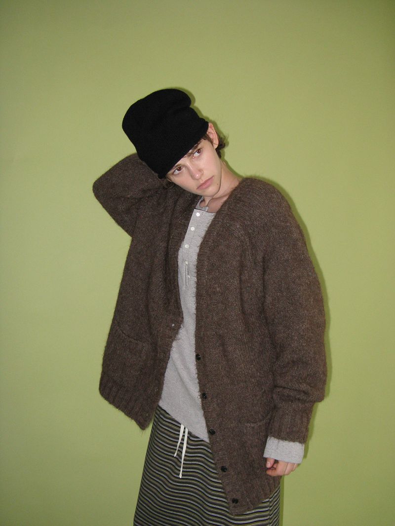 Softy alpaca cardigan_brown