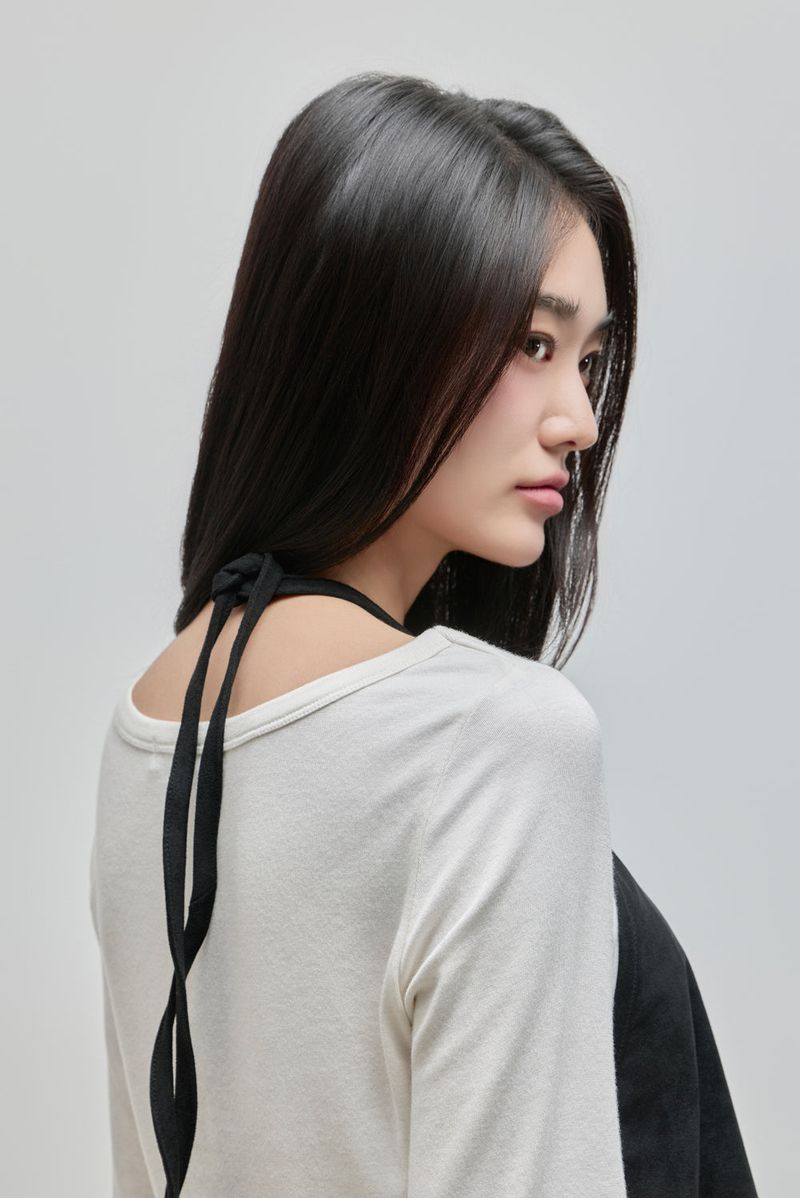 Halter-Tie Suede Apron_Camel
