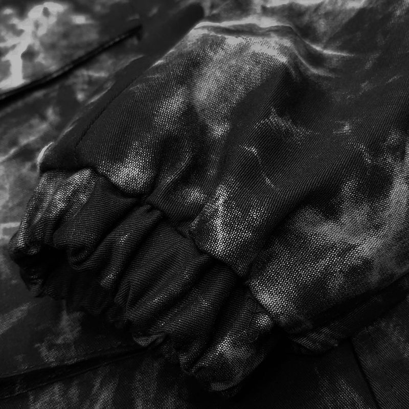 tie-dye crop jacket_black