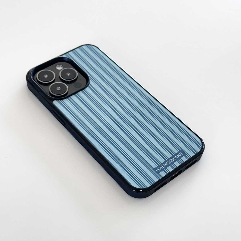 [Magsafe glass] Stripe case(green)