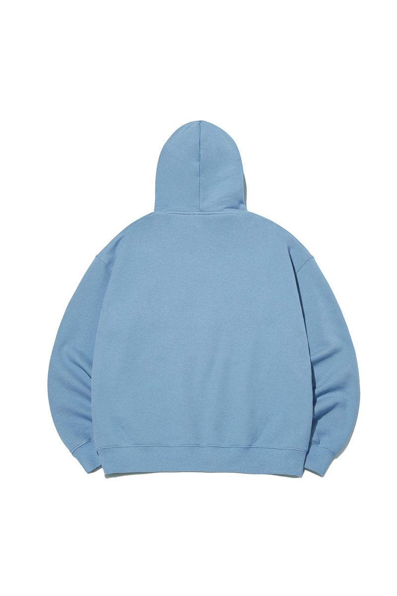 Square Graphic Hoodie_Blue Bell