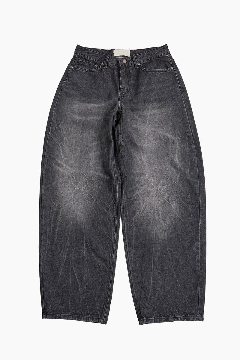 Black Lightning Balloon Denim Pants