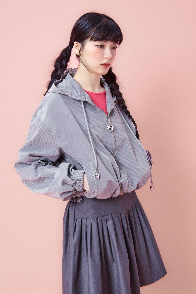 Frilly Woven Jacket [Gray]