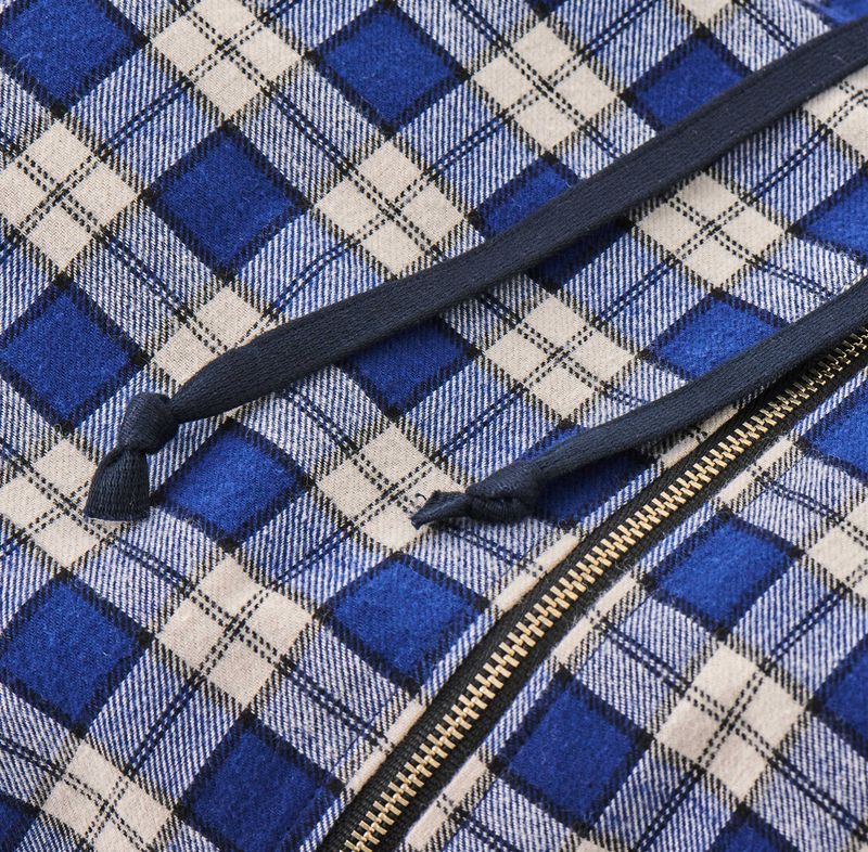 LAMB LIVELIHOOD CHECK PULLOVER HOODIE