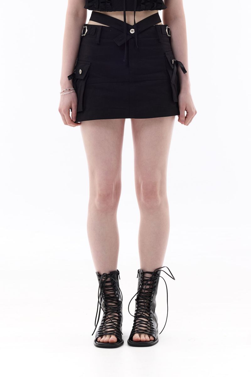 ARIKIM（アリキム）の「 UNBALANCE CAGO SKIRT PANTS / BLACK（Skirts）」