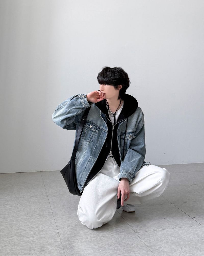 Nuance Check Hood Zip-Up