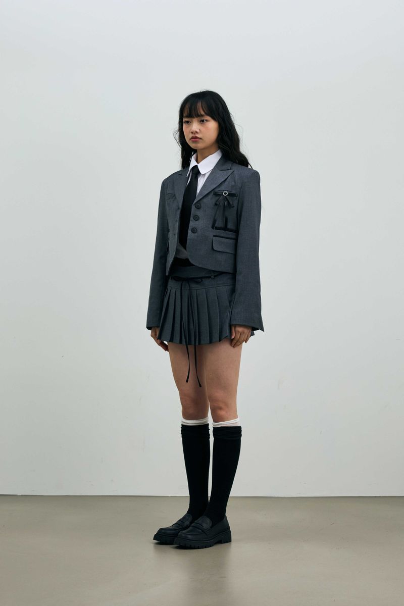 ASTRAL CROP JACKET / CHARCOAL