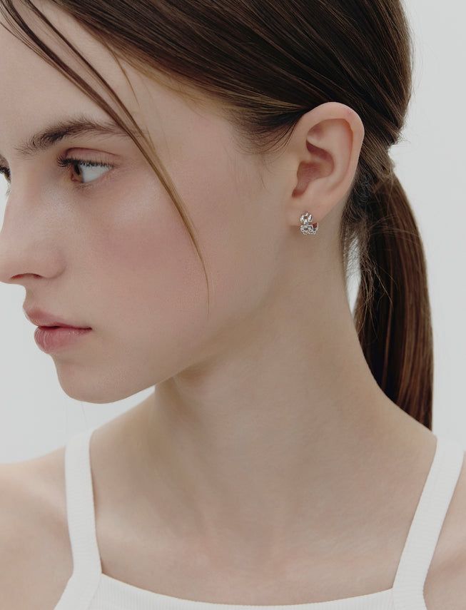 26SS★ H-Link Chain Earrings S