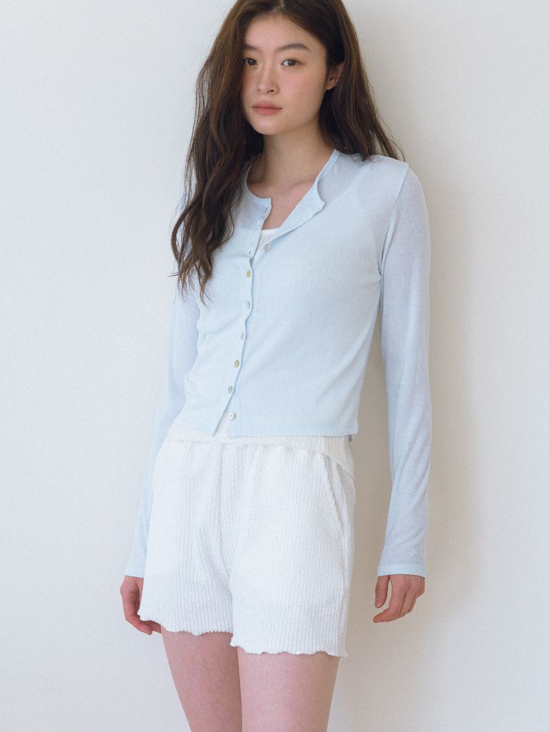 Soft Rayon Cardigan - Sky blue