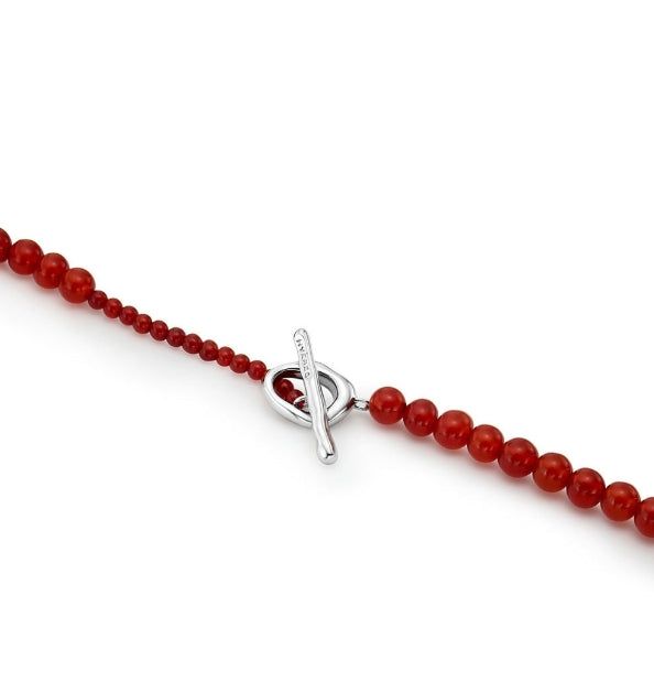 26SS★ H Edition (W) Red Jade Gradation Beaded Necklace