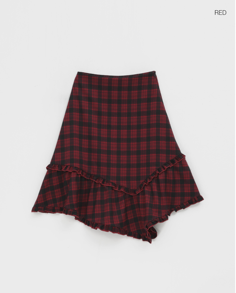 [MADE] Levein Checkered Cancan Midi Skirt