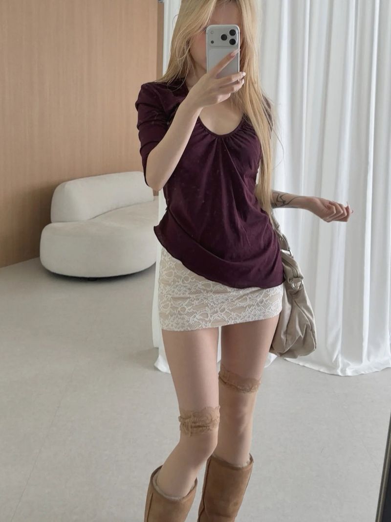 sopy lace sk(2 color)